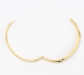 Diamonique Italia Goldclad  Sterling Silver Polished Pave Bar Bangle, Avg